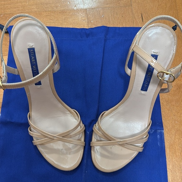 Stuart Weitzman Nude Heel Sandals - Picture 2 of 5